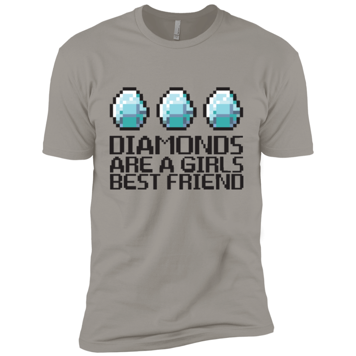 T-Shirts Light Grey / X-Small Diamonds Are A Girls Best Friend Men's Premium T-Shirt