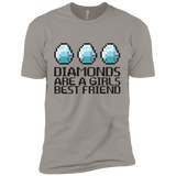 T-Shirts Light Grey / X-Small Diamonds Are A Girls Best Friend Men's Premium T-Shirt