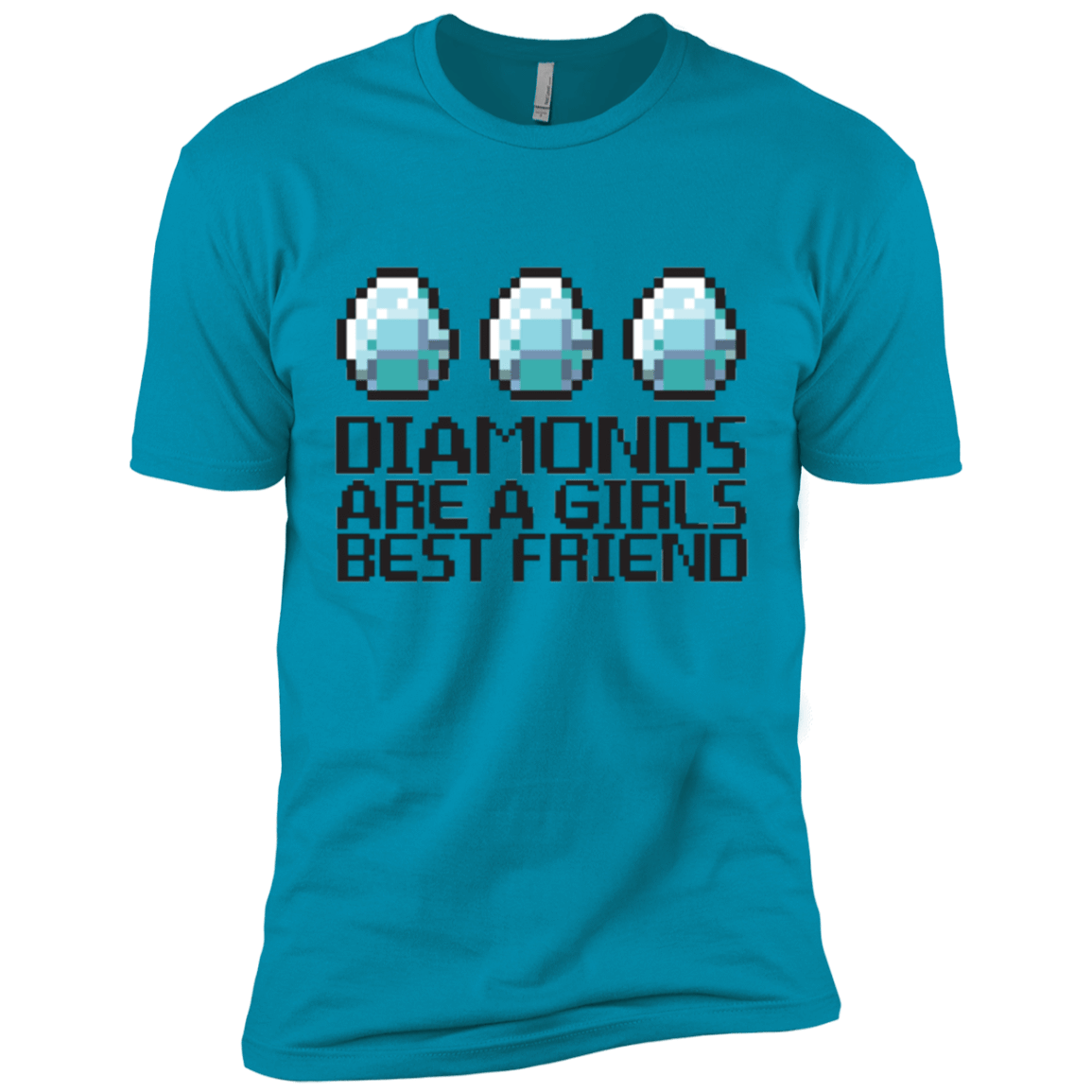 T-Shirts Turquoise / X-Small Diamonds Are A Girls Best Friend Men's Premium T-Shirt