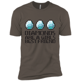 T-Shirts Warm Grey / X-Small Diamonds Are A Girls Best Friend Men's Premium T-Shirt