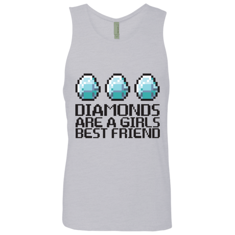 T-Shirts Heather Grey / Small Diamonds Are A Girls Best Friend Men's Premium Tank Top
