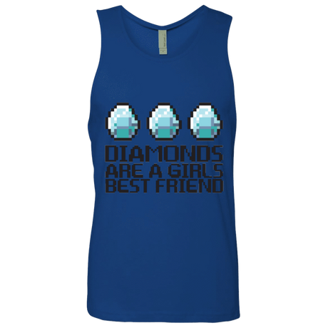 T-Shirts Royal / Small Diamonds Are A Girls Best Friend Men's Premium Tank Top