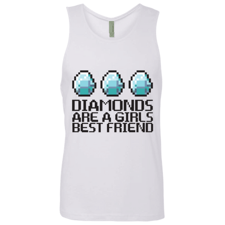 T-Shirts White / Small Diamonds Are A Girls Best Friend Men's Premium Tank Top