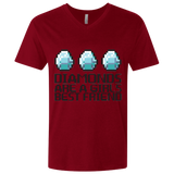 T-Shirts Cardinal / X-Small Diamonds Are A Girls Best Friend Men's Premium V-Neck