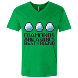 T-Shirts Kelly / X-Small Diamonds Are A Girls Best Friend Men's Premium V-Neck