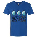 T-Shirts Royal / X-Small Diamonds Are A Girls Best Friend Men's Premium V-Neck