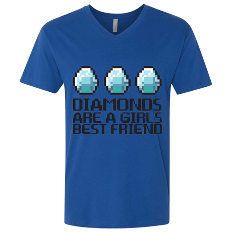 T-Shirts Royal / X-Small Diamonds Are A Girls Best Friend Men's Premium V-Neck
