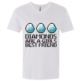 T-Shirts White / X-Small Diamonds Are A Girls Best Friend Men's Premium V-Neck