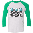 T-Shirts Heather White/Envy / X-Small Diamonds Are A Girls Best Friend Men's Triblend 3/4 Sleeve