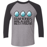 T-Shirts Premium Heather/Vintage Black / X-Small Diamonds Are A Girls Best Friend Men's Triblend 3/4 Sleeve