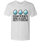 T-Shirts Heather White / Small Diamonds Are A Girls Best Friend Men's Triblend T-Shirt