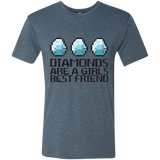 T-Shirts Indigo / Small Diamonds Are A Girls Best Friend Men's Triblend T-Shirt