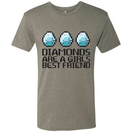 T-Shirts Venetian Grey / Small Diamonds Are A Girls Best Friend Men's Triblend T-Shirt