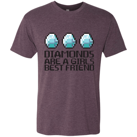 T-Shirts Vintage Purple / Small Diamonds Are A Girls Best Friend Men's Triblend T-Shirt