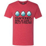 T-Shirts Vintage Red / Small Diamonds Are A Girls Best Friend Men's Triblend T-Shirt