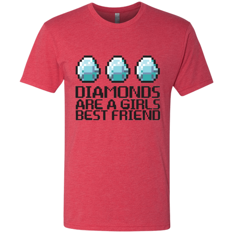 T-Shirts Vintage Red / Small Diamonds Are A Girls Best Friend Men's Triblend T-Shirt