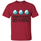T-Shirts Cardinal / Small Diamonds Are A Girls Best Friend T-Shirt