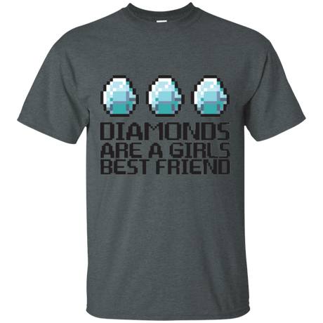 T-Shirts Dark Heather / Small Diamonds Are A Girls Best Friend T-Shirt