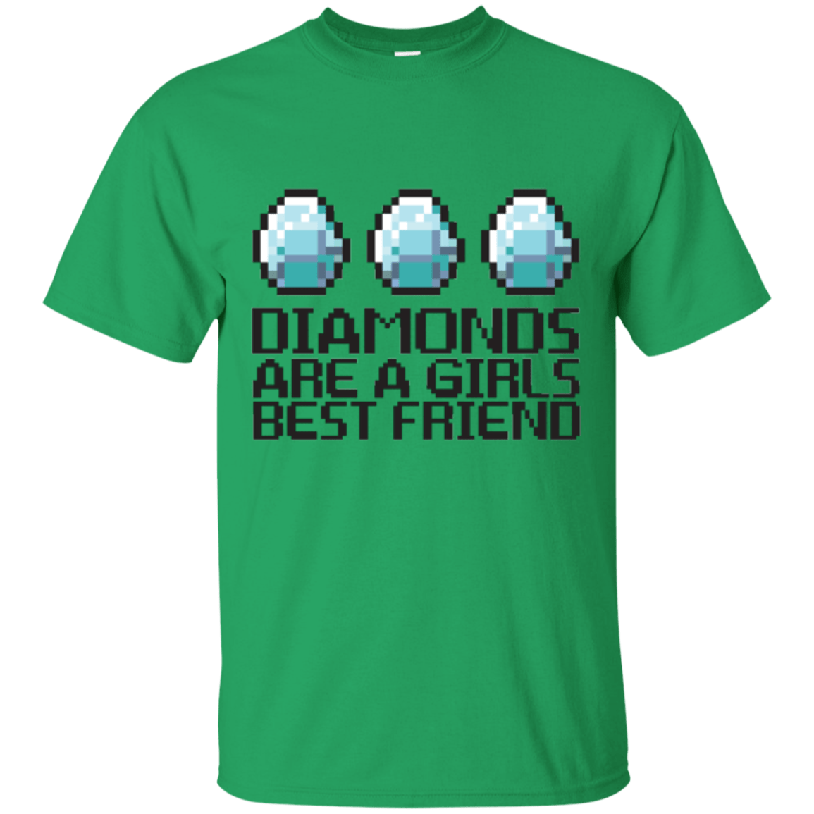 T-Shirts Irish Green / Small Diamonds Are A Girls Best Friend T-Shirt