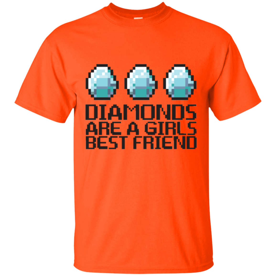 T-Shirts Orange / Small Diamonds Are A Girls Best Friend T-Shirt