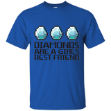T-Shirts Royal / Small Diamonds Are A Girls Best Friend T-Shirt