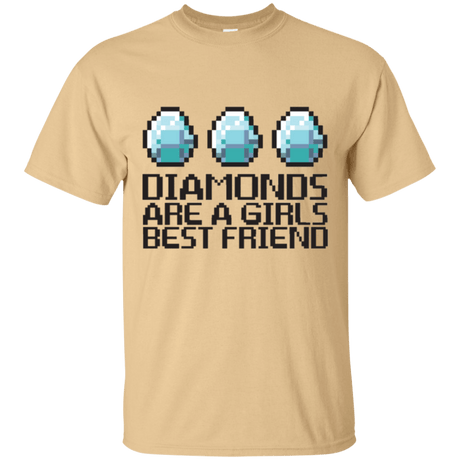 T-Shirts Vegas Gold / Small Diamonds Are A Girls Best Friend T-Shirt