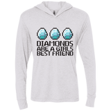 T-Shirts Heather White / X-Small Diamonds Are A Girls Best Friend Triblend Long Sleeve Hoodie Tee