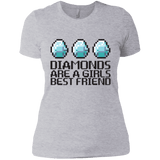 T-Shirts Heather Grey / X-Small Diamonds Are A Girls Best Friend Women's Premium T-Shirt