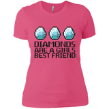 T-Shirts Hot Pink / X-Small Diamonds Are A Girls Best Friend Women's Premium T-Shirt