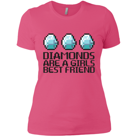 T-Shirts Hot Pink / X-Small Diamonds Are A Girls Best Friend Women's Premium T-Shirt
