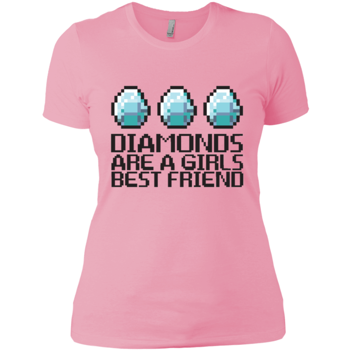 T-Shirts Light Pink / X-Small Diamonds Are A Girls Best Friend Women's Premium T-Shirt