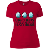 T-Shirts Red / X-Small Diamonds Are A Girls Best Friend Women's Premium T-Shirt