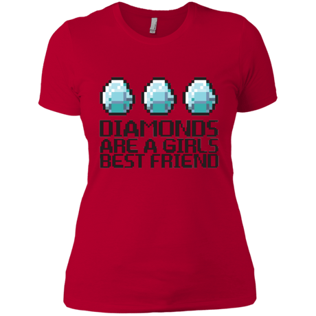 T-Shirts Red / X-Small Diamonds Are A Girls Best Friend Women's Premium T-Shirt