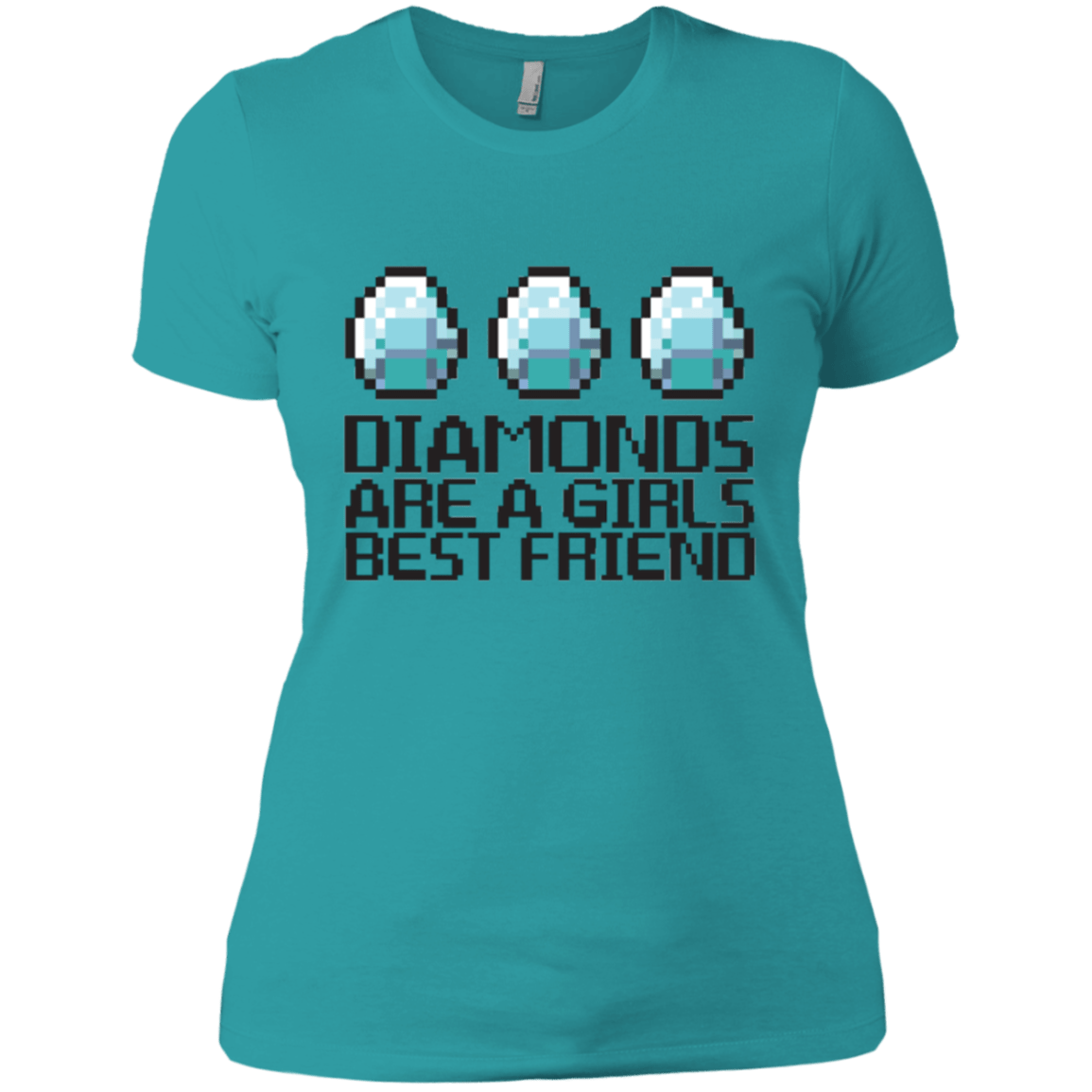 T-Shirts Tahiti Blue / X-Small Diamonds Are A Girls Best Friend Women's Premium T-Shirt