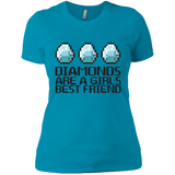 T-Shirts Turquoise / X-Small Diamonds Are A Girls Best Friend Women's Premium T-Shirt