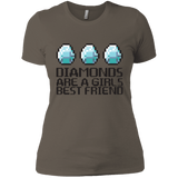 T-Shirts Warm Grey / X-Small Diamonds Are A Girls Best Friend Women's Premium T-Shirt