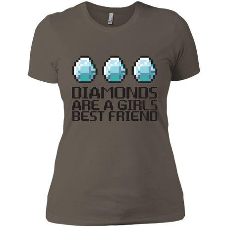 T-Shirts Warm Grey / X-Small Diamonds Are A Girls Best Friend Women's Premium T-Shirt