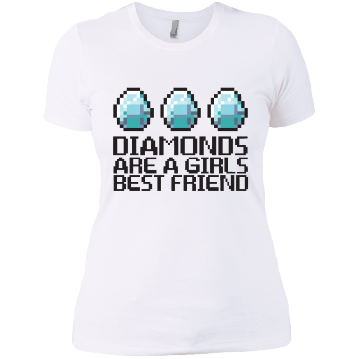 T-Shirts White / X-Small Diamonds Are A Girls Best Friend Women's Premium T-Shirt