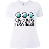 T-Shirts White / X-Small Diamonds Are A Girls Best Friend Women's Premium T-Shirt