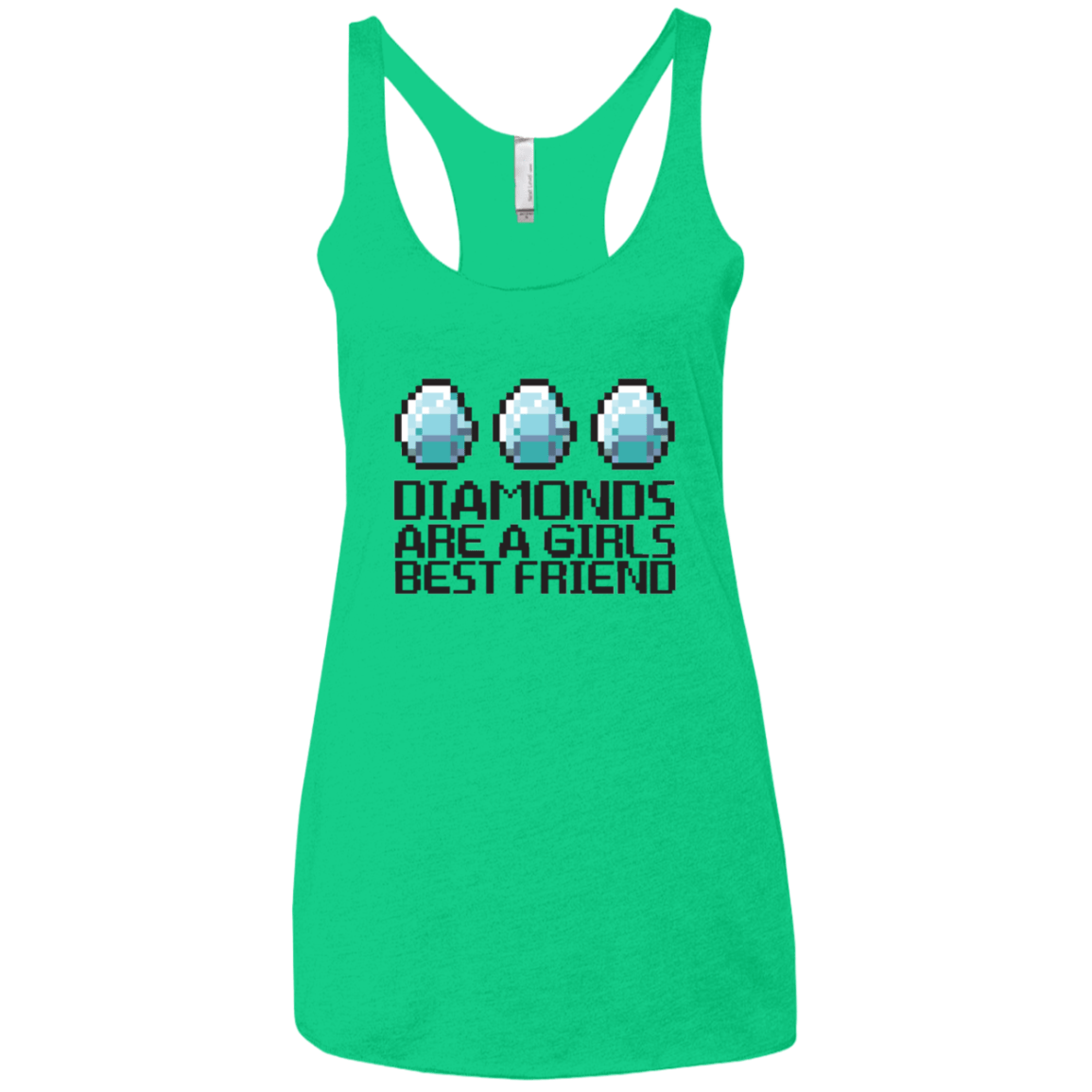 T-Shirts Envy / X-Small Diamonds Are A Girls Best Friend Women's Triblend Racerback Tank