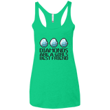 T-Shirts Envy / X-Small Diamonds Are A Girls Best Friend Women's Triblend Racerback Tank