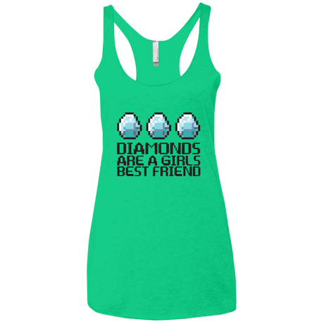 T-Shirts Envy / X-Small Diamonds Are A Girls Best Friend Women's Triblend Racerback Tank