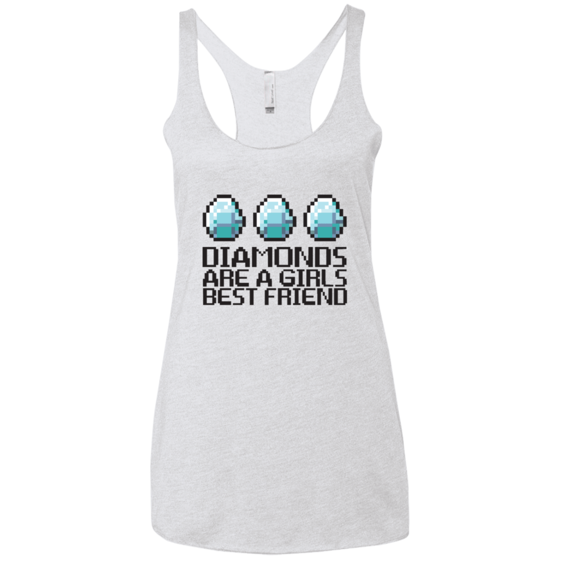 T-Shirts Heather White / X-Small Diamonds Are A Girls Best Friend Women's Triblend Racerback Tank