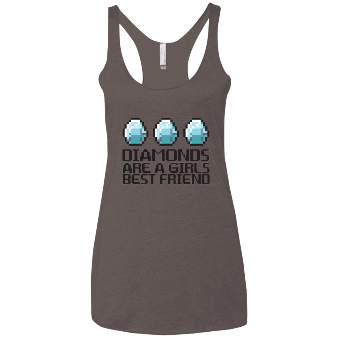 T-Shirts Macchiato / X-Small Diamonds Are A Girls Best Friend Women's Triblend Racerback Tank