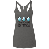 T-Shirts Premium Heather / X-Small Diamonds Are A Girls Best Friend Women's Triblend Racerback Tank