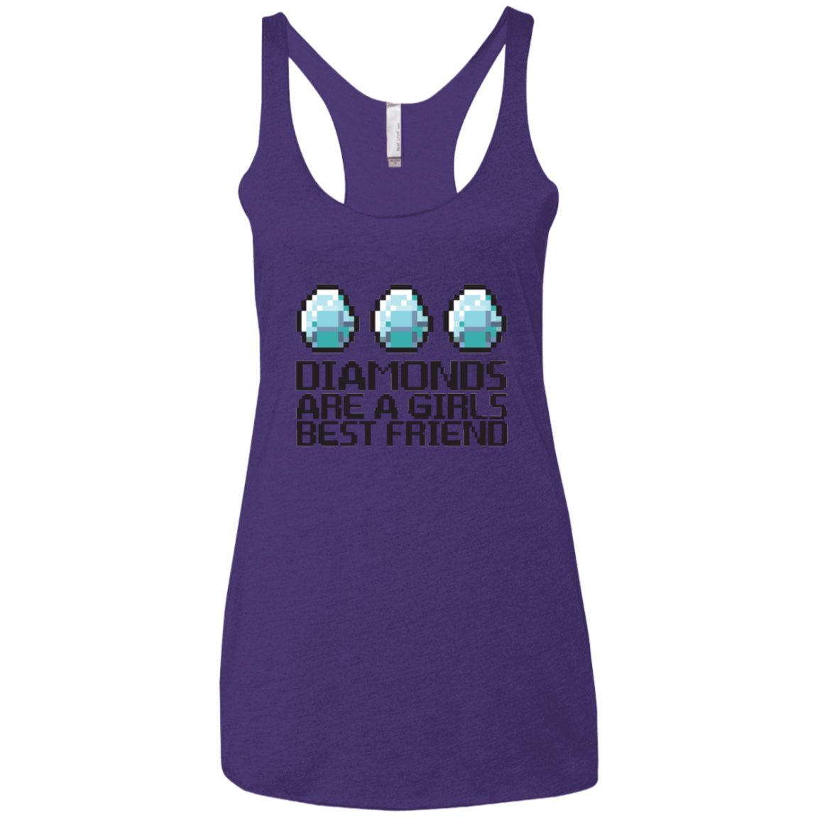 T-Shirts Purple / X-Small Diamonds Are A Girls Best Friend Women's Triblend Racerback Tank