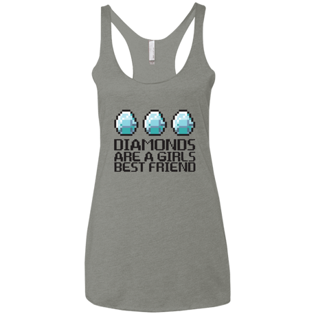 T-Shirts Venetian Grey / X-Small Diamonds Are A Girls Best Friend Women's Triblend Racerback Tank