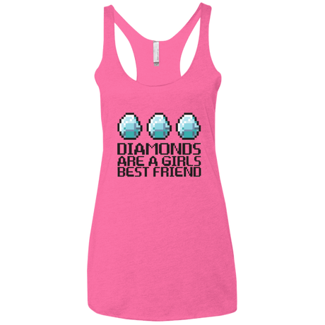 T-Shirts Vintage Pink / X-Small Diamonds Are A Girls Best Friend Women's Triblend Racerback Tank
