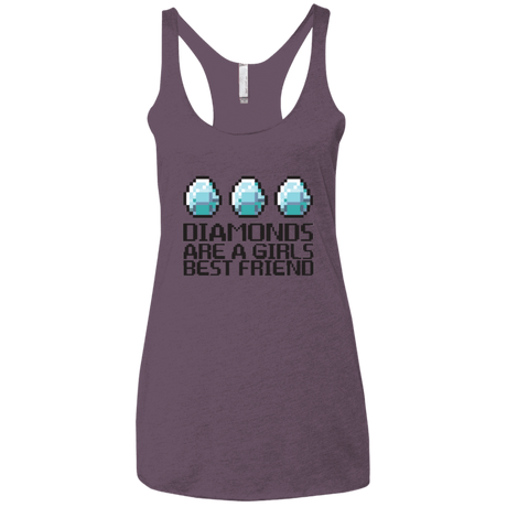 T-Shirts Vintage Purple / X-Small Diamonds Are A Girls Best Friend Women's Triblend Racerback Tank