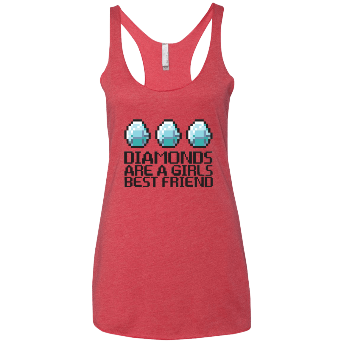 T-Shirts Vintage Red / X-Small Diamonds Are A Girls Best Friend Women's Triblend Racerback Tank